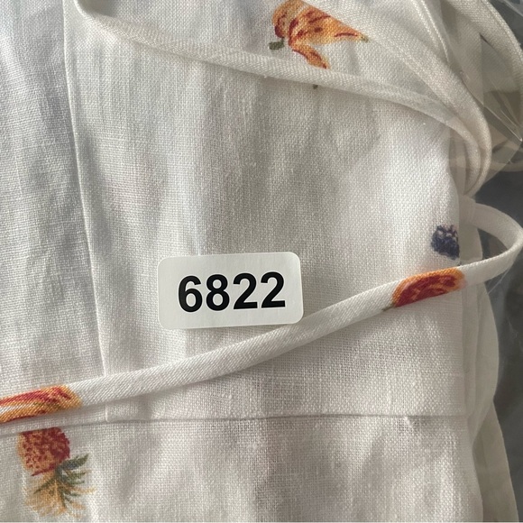 Reformation Veronika fruit print 100% linen white midi dress 26822 - Picture 12 of 12